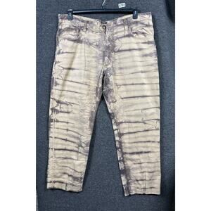 Makobi Tie-Dye Jeans Mens Size 44 BrownStyle M1708 Straight Leg Denim